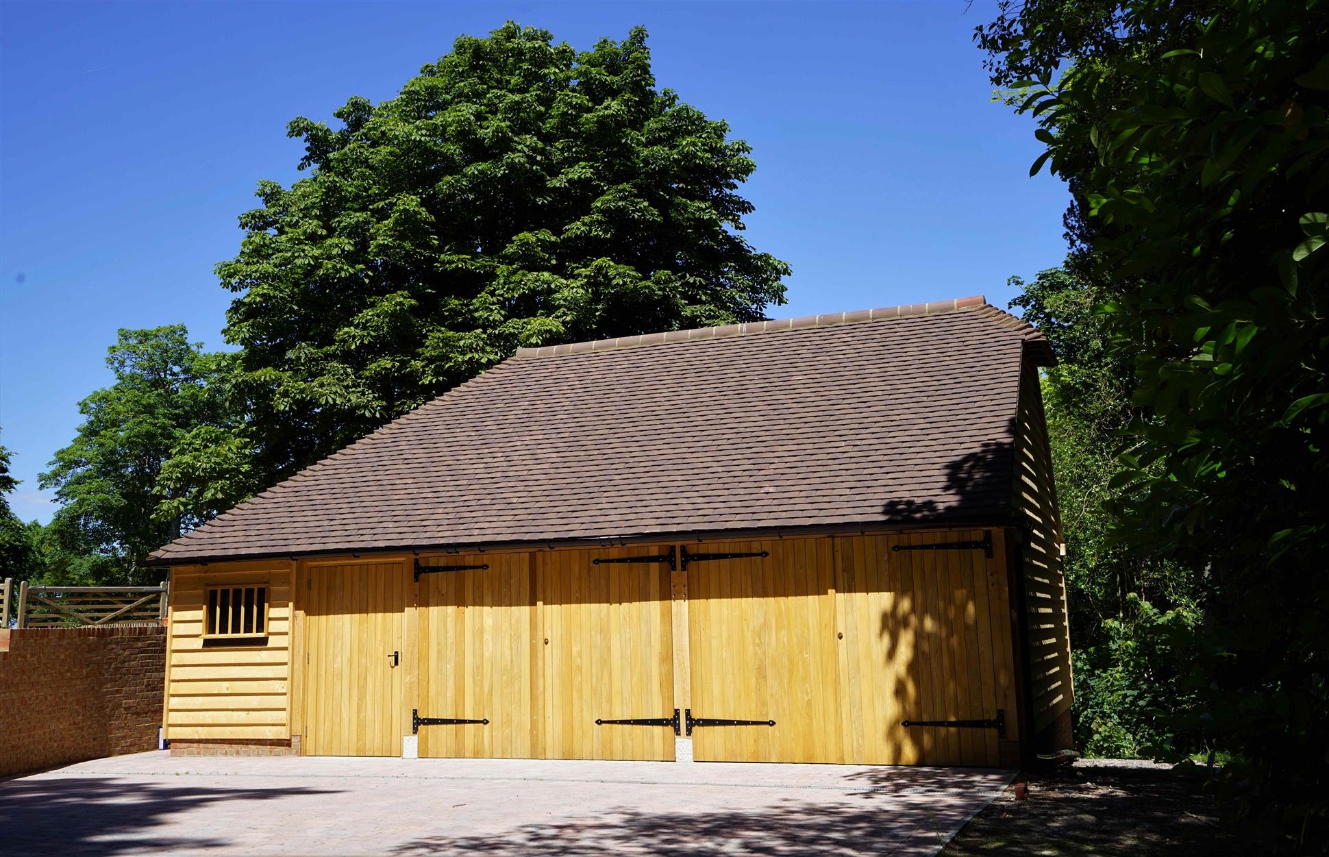 Bespoke Three Bay Oak Garage