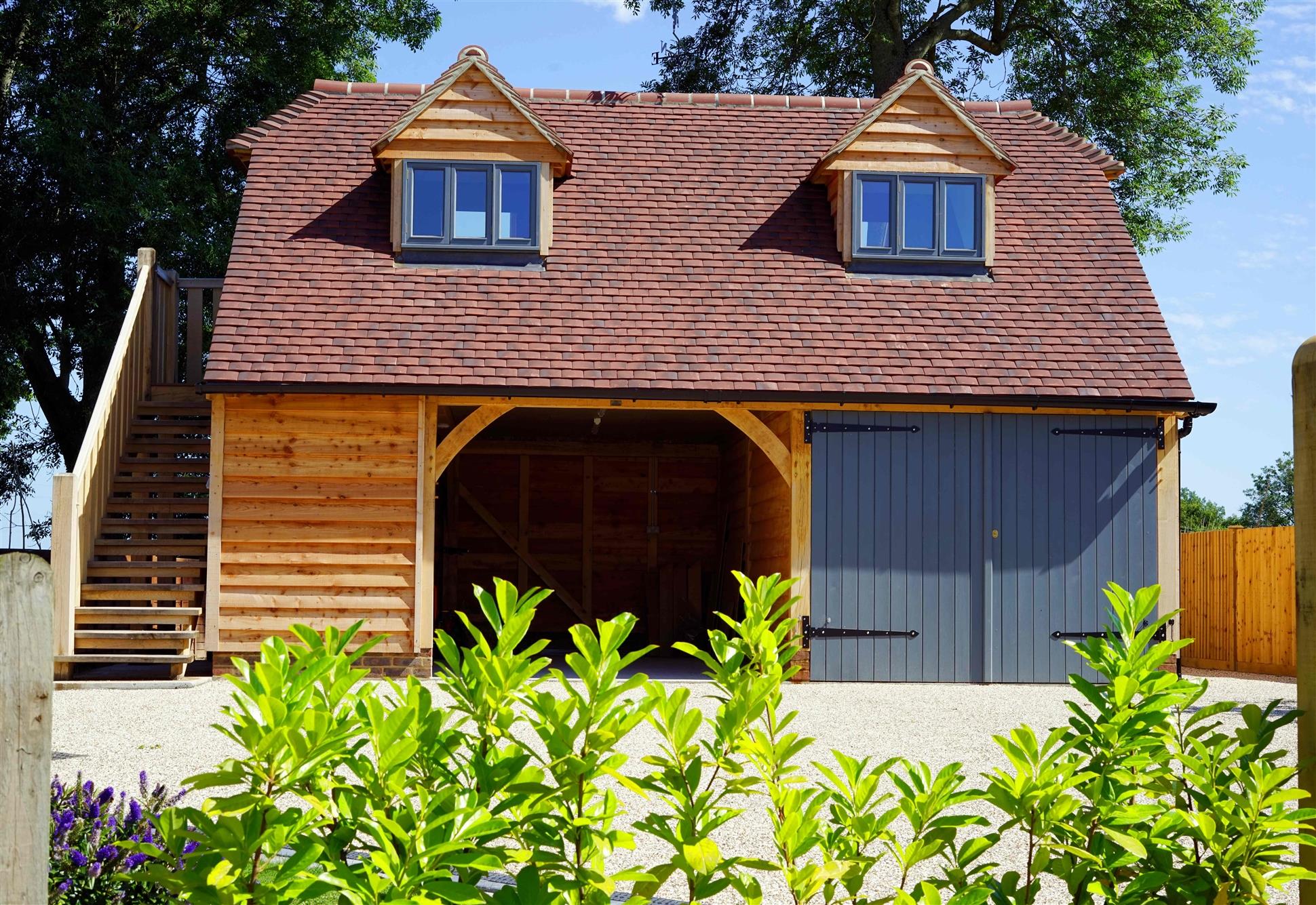 Full Span First Floor Oak Frame Garage