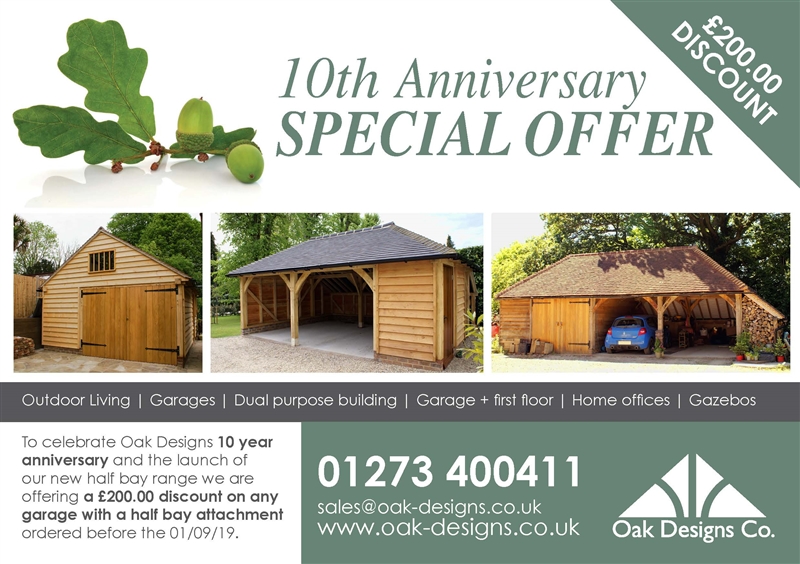 Oak Designs 10 Year Anniversary